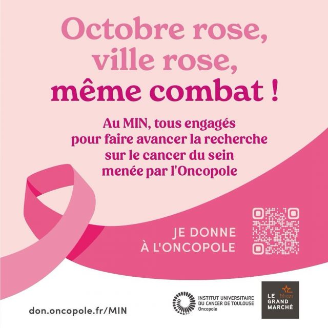 Cette année encore, nous sommes partenaires de l’ @iuctoncopole , le Centre Régional de #soin, de #recherche et de #formation en #cancérologie.

@maguelonepontier est #marraine de l’Oncopole. 

Afin de soutenir Octobre Rose plusieurs actions seront mises en place cette année. 

Du #mécénat, financier de 1000 euros et du mécénat de #compétences de certains de nos #collaborateurs. 

Par ailleurs, nous sollicitons nos #usagers afin de mettre en place des #ateliers #nutrition pour l’instant à destination des professionnels de l’Oncopole, mais à terme à destination des #patients.

Un #événement caritatif sera organisé, une visite du Marché, suivie d’un petit déjeuner gourmand et #convivial puis d’une #conférence pour lever des #fonds… 

Une campagne de #dons est également organisée auprès de nos usagers et de nos #concessionnaires pour récolter des fonds pour la recherche. 
Petit rappel, chaque don à l’Oncopole permet de bénéficier d’une réduction d’impôts égale à 66 % du montant du don dans la limite de 20% du revenu imposable. Dit autrement un don de 50€ ne vous coute que 17€.

Parce que soutenir la recherche sur le cancer du sein est l’affaire de tous, soutenez vous aussi la recherche contre le cancer en faisant un don, nous vous mettons le lien en story ! 

#oncopole #toulouse #OctobreRose #faireundon #levéedefonds #mobilisation